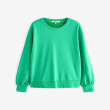 Load image into Gallery viewer, Fluro Green Drop Shoulder Stitch Detail Sweatshirt
