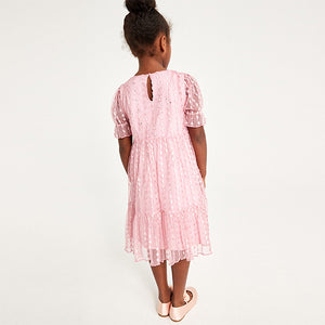 TIERED MESH PINK(5-12yrs)