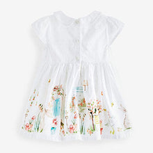 Load image into Gallery viewer, White Character Scene Print Baby Prom Dress (0mths-18mths)
