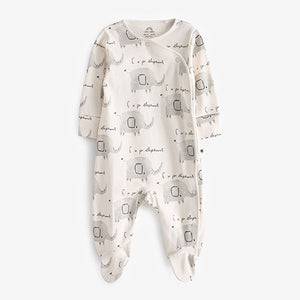 White Character Baby Sleepsuits 3 Pack (0-2yrs)