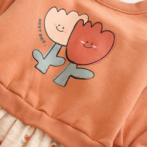 Peach Pink Long Sleeve Sweat Dress (3mths-6yrs)