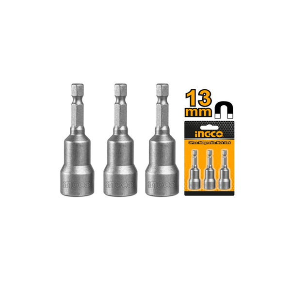 INGCO 3 PCS IMPACT MAGNETIC NUT SET