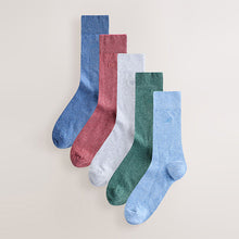 Load image into Gallery viewer, Blue/Green/Grey Embroidered Lasting Fresh Socks
