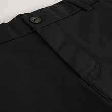 Load image into Gallery viewer, Black Slim Fit Stretch Chino Shorts
