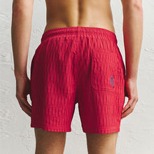 Load image into Gallery viewer, Coral Pink Textured 5 Inch Swim Shorts
