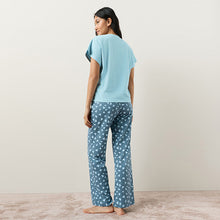 Load image into Gallery viewer, Blue Heart Short Sleeve Slogan Pyjamas
