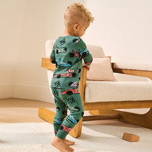 Load image into Gallery viewer, Green Race Car Snuggle Fit Single Pyjamas (1.5-7yrs)
