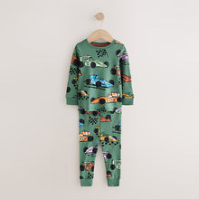 Load image into Gallery viewer, Green Race Car Snuggle Fit Single Pyjamas (1.5-7yrs)
