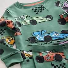 Load image into Gallery viewer, Green Race Car Snuggle Fit Single Pyjamas (1.5-7yrs)
