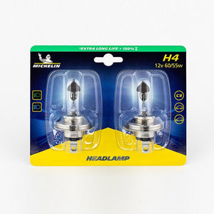 Michelin H4 12V60/55W P43T Double Pack