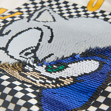Load image into Gallery viewer, Ecru Sequin Sonic T-Shirt (3-12yrs)
