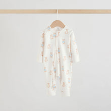 Load image into Gallery viewer, Blue Bear Way Zip Baby Sleepsuits 3 Pack (0-18mths)
