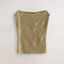 Load image into Gallery viewer, Khaki Green Short Sleeve Cornelli Textured Top
