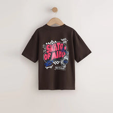 Load image into Gallery viewer, Brown Back Print Short Sleeve Graphic T-Shirt (3-12yrs)
