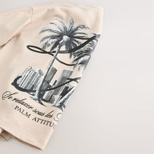 Load image into Gallery viewer, Stone Palm Back Print Short Sleeve Graphic T-Shirt (3-12yrs)
