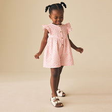 Load image into Gallery viewer, Pink Gingham Floral Flutter Sleeve Playsuit (3mths-6yrs)
