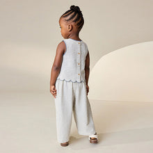 Load image into Gallery viewer, Blue Stripe Blouse and Trousers set (6mths-6yrs)
