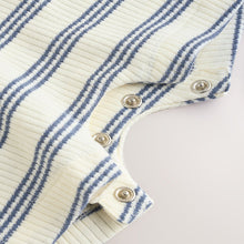 Load image into Gallery viewer, Blue Striped I love my Daddy Jersey Baby Romper
