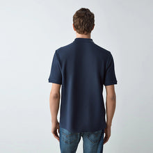 Load image into Gallery viewer, Navy Blue Vertical Stripe Polo Shirt
