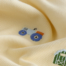 Load image into Gallery viewer, Yellow Farm All-Over-Embroidered Short Sleeve Polo Shirt (3mths-6yrs)
