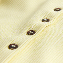 Load image into Gallery viewer, Yellow Ribbed Volume Sleeve Knitted Cardigan
