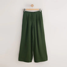 Load image into Gallery viewer, Green Superwide Pleated Trousers
