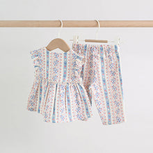 Load image into Gallery viewer, White Strawberry Baby Woven Top and Trousers Set 2 Piece (0-18mths)
