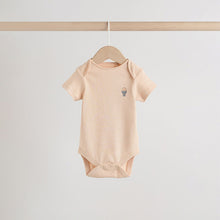 Load image into Gallery viewer, Blue 5 Pack Short Sleeve Baby Bodysuits

