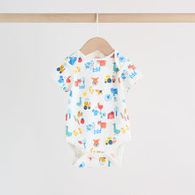 Load image into Gallery viewer, Green Farm 5 Pack Short Sleeve Baby Bodysuits
