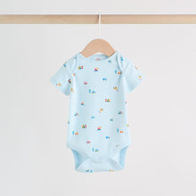 Load image into Gallery viewer, Green Farm 5 Pack Short Sleeve Baby Bodysuits
