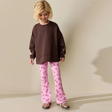 Load image into Gallery viewer, Pink/Red Cherry 1 Pack Rib Flare Leggings (3-12yrs)
