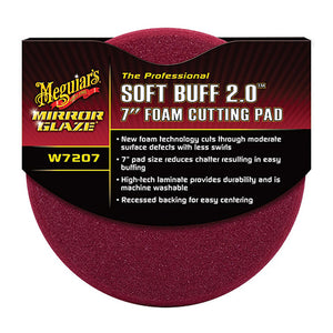 Meguiar's Soft Buff 2.0 Cutting Pad W7207 Polishing Sponge with Cutting Power