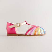 Load image into Gallery viewer, Multi Rainbow Standard Fit (F) Fisherman Heart Occasion Sandals
