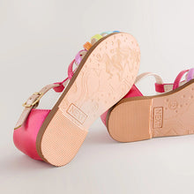 Load image into Gallery viewer, Multi Rainbow Standard Fit (F) Fisherman Heart Occasion Sandals
