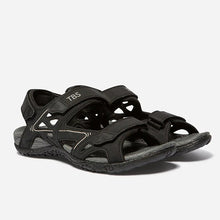 Load image into Gallery viewer, Men's flat sandals black TREKMON
