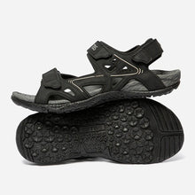 Load image into Gallery viewer, Men's flat sandals black TREKMON
