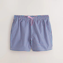 Load image into Gallery viewer, Pink/Blue Geo Print Swim Shorts 5 Inch
