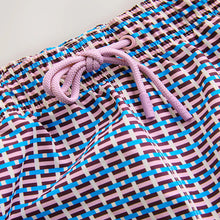 Load image into Gallery viewer, Pink/Blue Geo Print Swim Shorts 5 Inch
