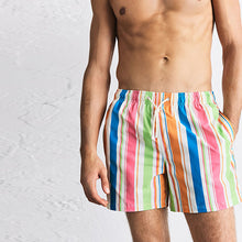 Load image into Gallery viewer, Bright Stripe Print Swim Shorts 5 Inch
