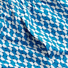 Load image into Gallery viewer, Blue/White Geo Quick Dry 4 Inch Swim Shorts
