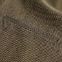Load image into Gallery viewer, Khaki Green Crosshatch Waistcoat Blazer
