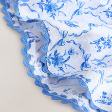 Load image into Gallery viewer, Blue Floral Angel Sleeve Dress (3-12yrs)
