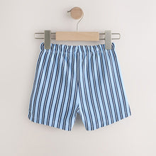 Load image into Gallery viewer, Blue Navy Stripe Textured Shorts (3mths-6yrs)
