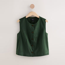Load image into Gallery viewer, Green Button Front Waistcoat
