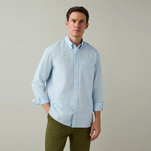 Load image into Gallery viewer, Blue Long Sleeve N.Premium 100% Cotton Regular Fit Oxford Shirt
