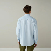 Load image into Gallery viewer, Blue Long Sleeve N.Premium 100% Cotton Regular Fit Oxford Shirt
