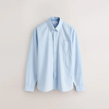 Load image into Gallery viewer, Blue Long Sleeve N.Premium 100% Cotton Regular Fit Oxford Shirt
