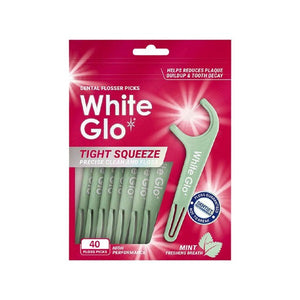 White Glo Tight Squeeze Flosser Picks X40