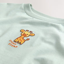 Load image into Gallery viewer, Green Giraffe Short Sleeve Small Graphic T-Shirt (6mths-6yrs)
