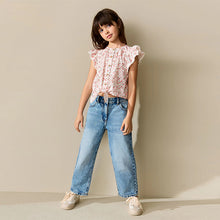 Load image into Gallery viewer, Pink Floral Tie Front Blouse (3-11yrs)
